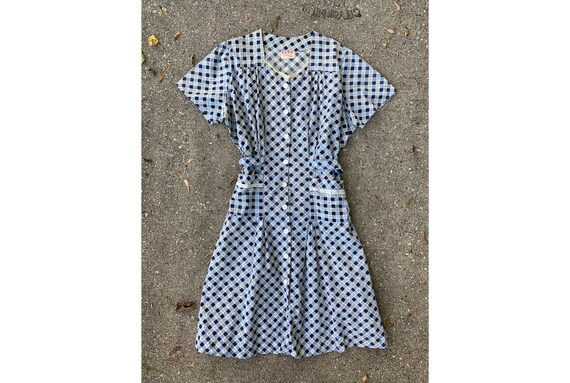 Vintage 1930's 1940's Novelty Print Floral Cotton