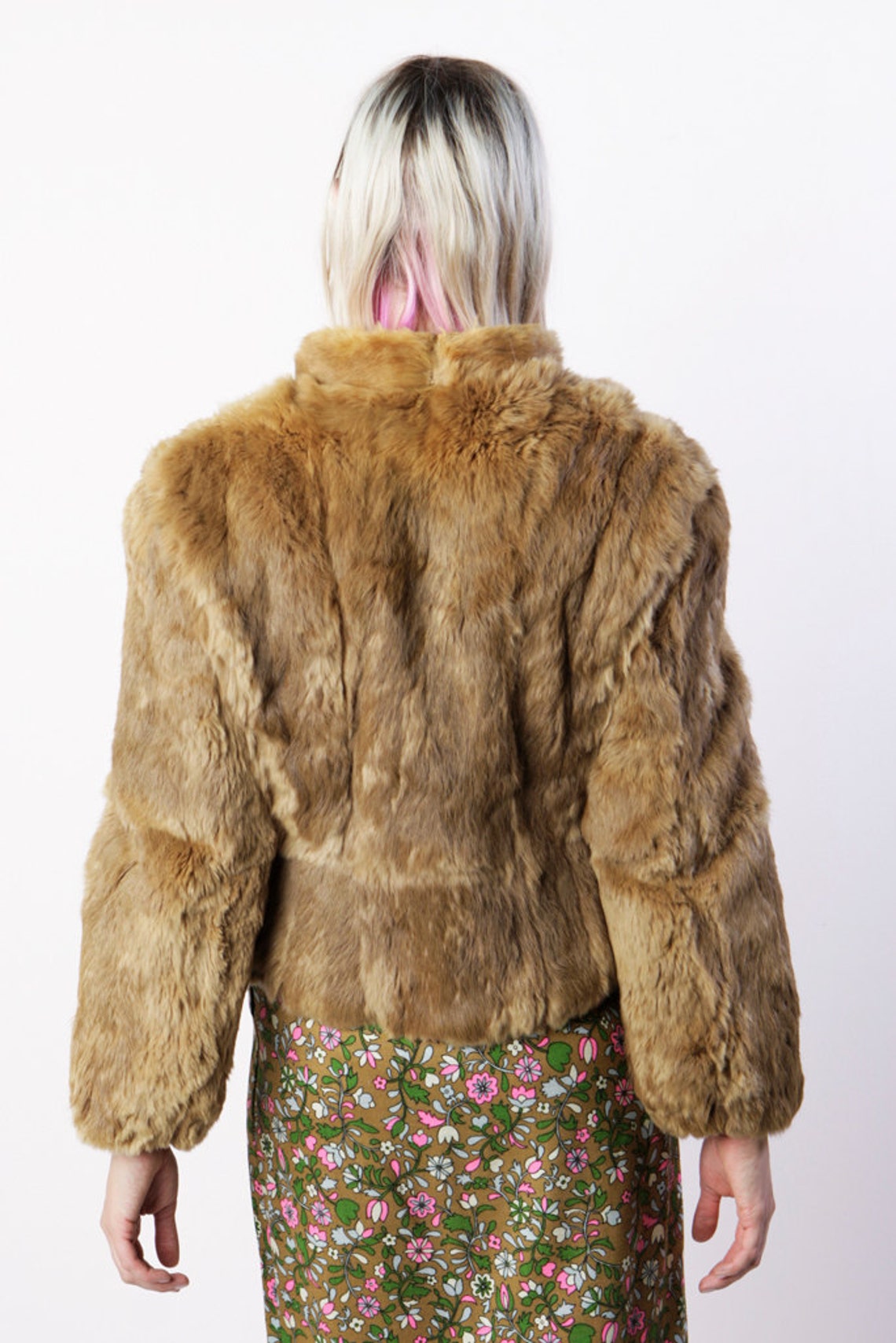 Vintage 70's rabbit fur coat high fashion lined Etsy
