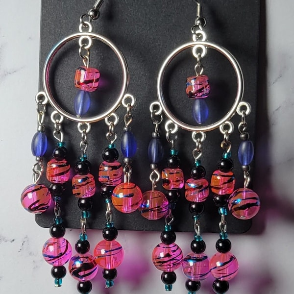 Eclectic Earrings | Gift for Her | Chandelier Earrings | Dangle and Drop | Beaded Earrings | Unique Gifts |
