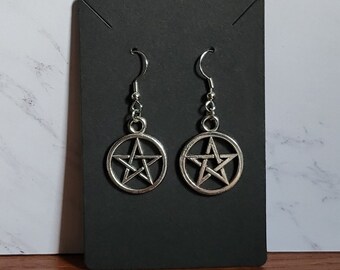 Pentacle Earrings | Drop Earrings | Charm Earrings | Unique Gifts | Gift for Her