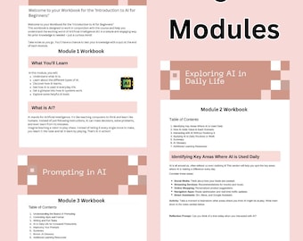 Introduction to AI for Beginners Course - 3 Modules - Digital Course