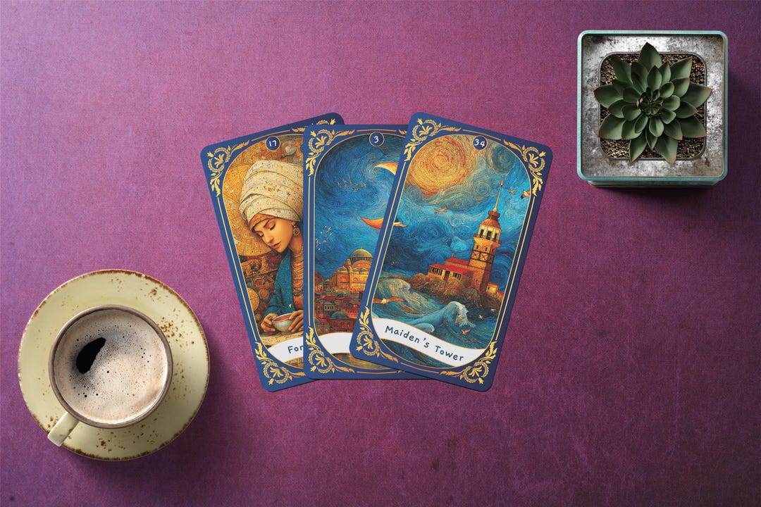 Istanbul Oracle Card Deck | 40 Card Divination Deck | Ottoman Mysticism ...