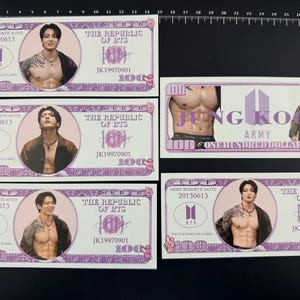 Kpop Fan Made Novelty Banknotes, Kpop Concert Freebies, Fan Gifts, Collectible Money, Kpop Party Favors, Scrapbook Journal Decor
