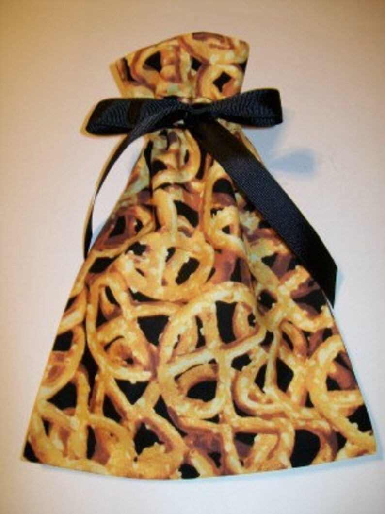 Pretzels Small Gift Bag Pretzel Snack Snacks Food Black Etsy