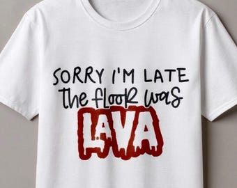 Kids The Floor is Lava T-Shirt, Funny Shirt for kids, Lava game tee, Silly game shirt, The Floor is Lava shirt for parents, Fun Mom Shirt