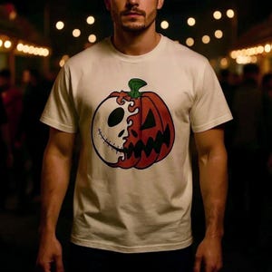 Jack Skellington Halloween T-shirt, Pumpkin Face Tee, Halloween Parent Shirt, Nightmare Before Christmas, Fall Fashion, Jack O Lantern Shirt image 9