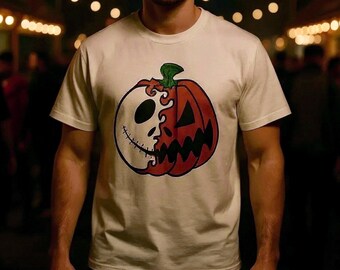 Halloween Jack Skellington T-shirt, Pumpkin Face Tee, Halloween Parent Shirt, Nightmare Before Christmas, Fall Fashion, Jack O Lantern Shirt