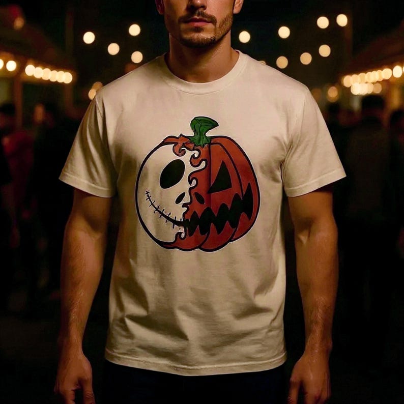 Jack Skellington Halloween T-shirt, Pumpkin Face Tee, Halloween Parent Shirt, Nightmare Before Christmas, Fall Fashion, Jack O Lantern Shirt image 9