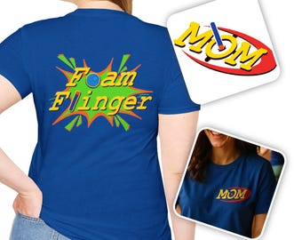 Nineties Nerf T-Shirt for Mom, Mother's Gift, Funny Mom Shirt, Nerf Tee, Mom Birthday Present, Family Game Night Top, Retro Mom Life Shirt