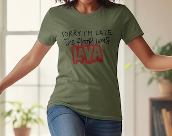 Kids The Floor is Lava T-Shirt, Funny Shirt for kids, Lava game tee, Silly game shirt, The Floor is Lava shirt for parents, Fun Mom Shirt