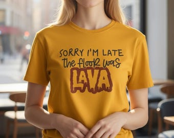 Kids The Floor is Lava T-Shirt, Funny Shirt for kids, Lava game tee, Silly game shirt, The Floor is Lava shirt for parents, Fun Mom Shirt