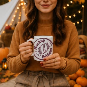 Mug Mockup Halloween Mug Mockups Fall Backdrop Mug Mockups Halloween Mockup Mug Template Pumpkin Mug Autumn Mug Mockup Canva Template PNG