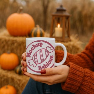 Mug Mockup Halloween Mug Mockups Fall Backdrop Mug Mockups Halloween Mockup Mug Template Pumpkin Mug Autumn Mug Mockup Canva Template PNG
