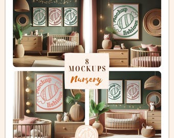 Wall Art Mockup Nursery Wall Art Frame Mockup Poster Mockup Home Decor Digital Print Kids Wall Art Frames Baby Room 3 Frame Mockup Bundle
