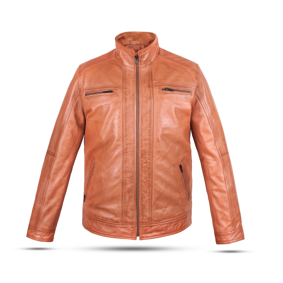 Giacche Di Pelle Marrone Chiaro Da Donna