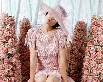 Layered FLAPPER Lace Dress With Under Dress Slip TIERED Teardrops DECO Gatsby Charleston // TatiTati Style