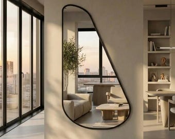Irregular Organic Wall Mirror, Asymmetrical Design, Classic French Decor