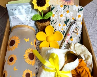 Sending sunshine gift,Warm and Cozy Gift Box With Blanket,Hygge Gift Box,Sympathy gift box,Hug in a box,Thank you for helping me grow