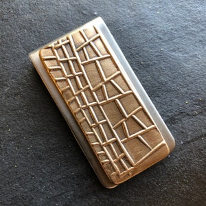 Money Clip with bronze modern detail