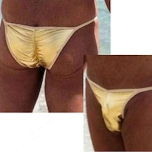 Men's String Bikini Brief BUTT HUGGER Ruched Scrunch Back Underwear Beach Tan Nudist Spa Hot New Colors Custom Made for You Hot NEW Colors!