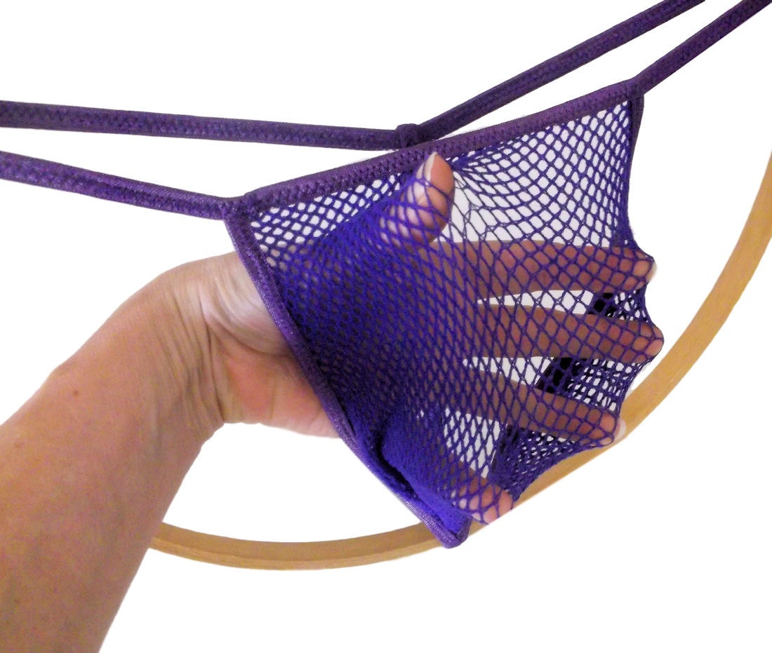 Men's G String Thong Super Stretchy FISH NET Red Purple Etsy