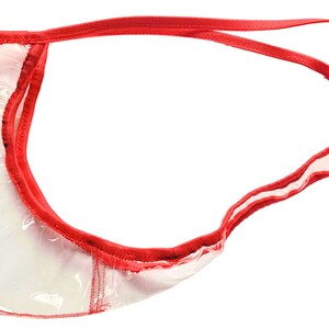 Men's PLASTIC Clear Rio NAKED Thong Transparent PVC Thong G String