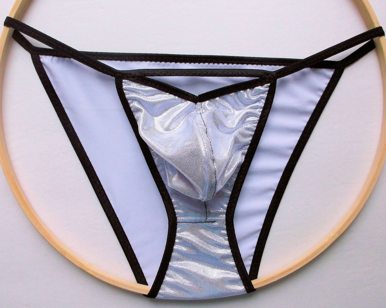 Mens String Bikini V Front BRAZILIAN TANGA Underwear Shiny Etsy