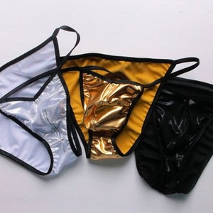 Mens String Bikini V Front BRAZILIAN TANGA Underwear Brief Beach Lingerie Spa Custom Made for You Hot New Colors!