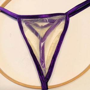 Men's Latex Rubber G String Thong Second Skin Exotic Unique Fun