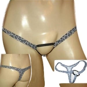 Men&#39;s Thong Enhancer SINGLE RING Underwear LIFT Kit Nudist Spa Fetish Kinky Dancer Exotic