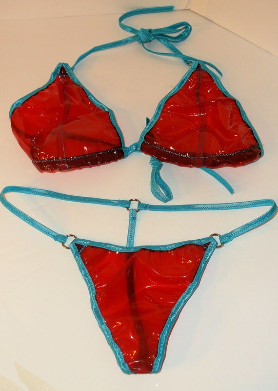 clear plastic bikinis