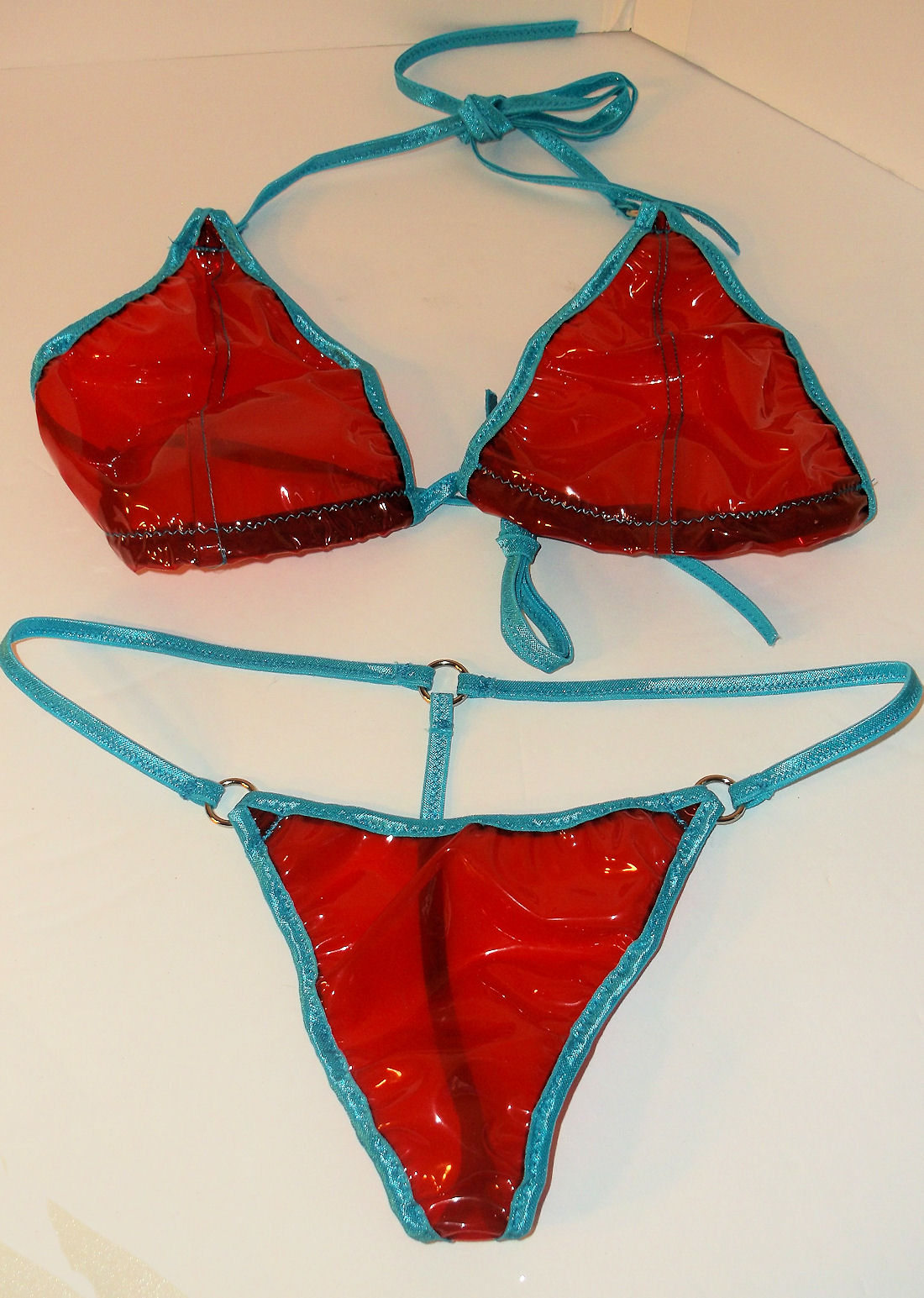 Women's CLEAR PLASTIC G String Thong Bikini See Through Fetish Nudist ...