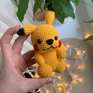 Cute Pikachu Toy Crochet Instructions - Digital Download Pattern