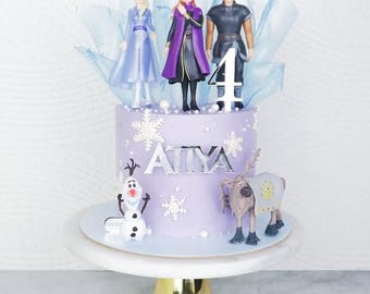 Personalized Wood & Acrylic Cake Toppers: Names and Numbers - Set of 20