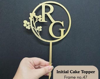 Personalized Wood Cake Topper: Rustic Wedding, Anniversary, Engagement