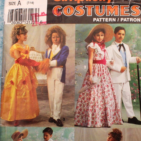 Pattern Halloween Costumes Ball Gown Suit Unused Complete Simplicity 06430A