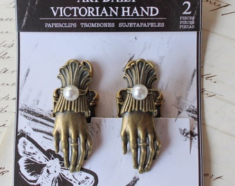 2 Victorian Hands Paper Clips Finnabair Art Daily Prima Marketing Journal