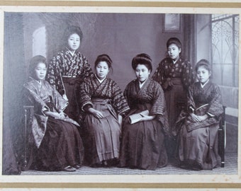 Fotografie Japanische Frauen 14 x 10 cm Antik