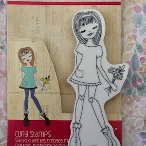 Julie Nutting Daisy  doll Cling Stamp Set 3 pieces