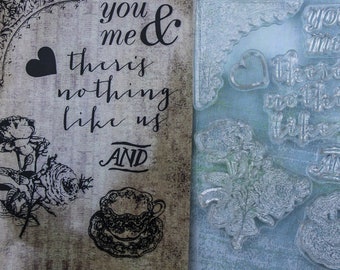 Cling Stamp Tales of You and Me 4x3 7 piece set Prima Frank Garcia