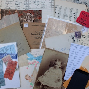 Ephemera Packung Vintage Brief Fotopapiere