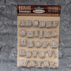 1" Alphabet outline stamp set capitals Stamperia