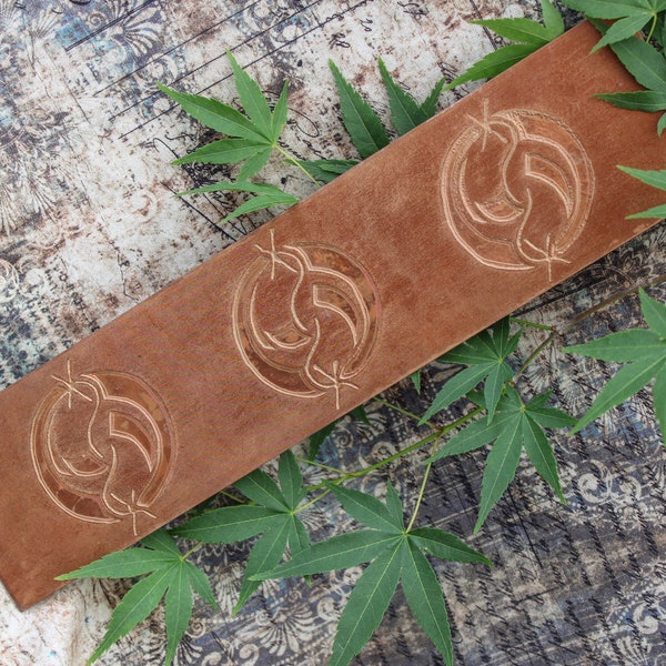 Copper Japanese Printing Plate Yin Yang Handcarved embossed designs