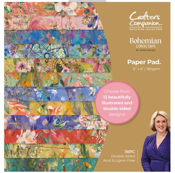 6x6 BOHEMIAN PAPER collection by Sara Davies Crafter's Companion