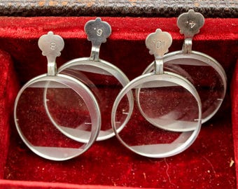 Opticians Angled Lens for pendants, collages Steampunk style Lenses