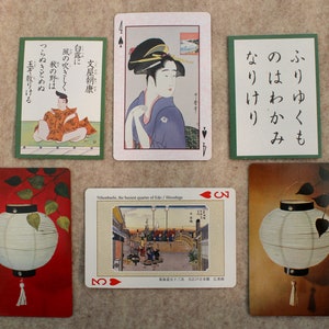 6 Japanese game cards for ATC Swap Cards Pictorial playing cards