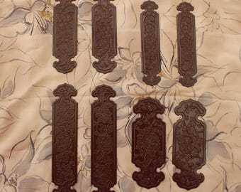 Pair Buddhist shrine Armor ornamental metal decorations for altar from Japan