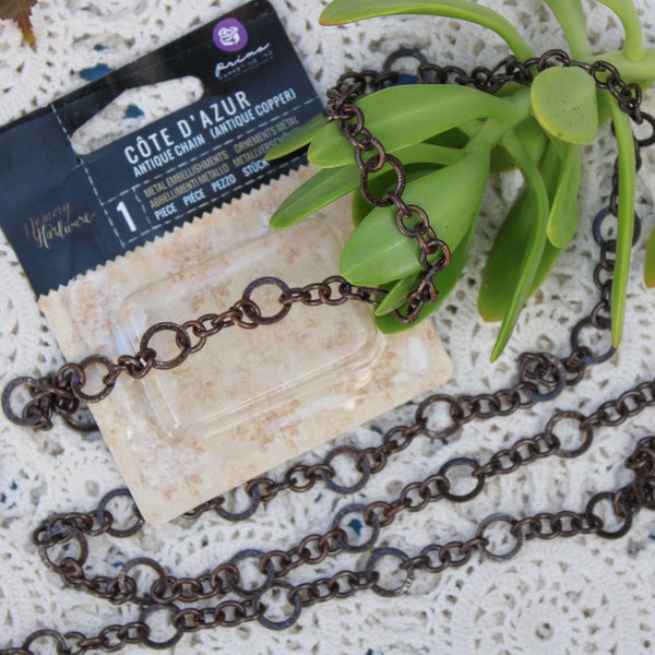 Antiqued Brass Chain Cote D' Azur by Prima jewelry supply