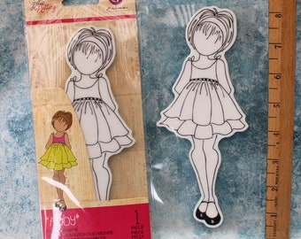 Julie Nutting Abby Doll Cling-stempel