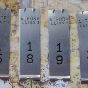 Nummertags voor kluisjes Aluminium New Old Stock Illinois